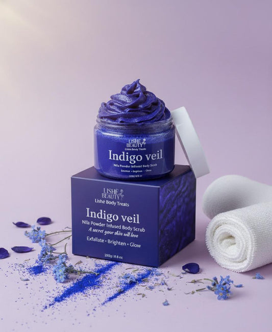 Indigo Veil Body Scrub - Infused with Moroccan Nila Powder